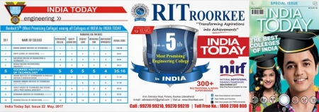 RIT ROORKEE ADMISSION OPEN 2017