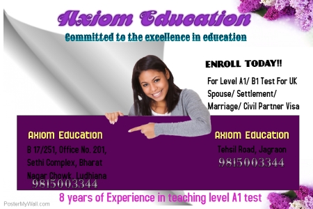 ielts life skills level A1 test in amritsar , bathinda, mehal khurd